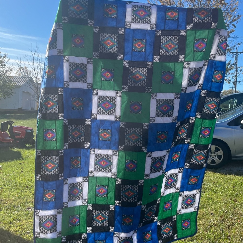 Quilt made by me from 90’s vintage fabric